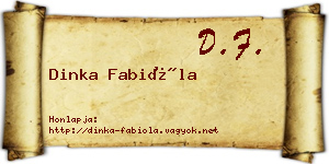 Dinka Fabióla névjegykártya